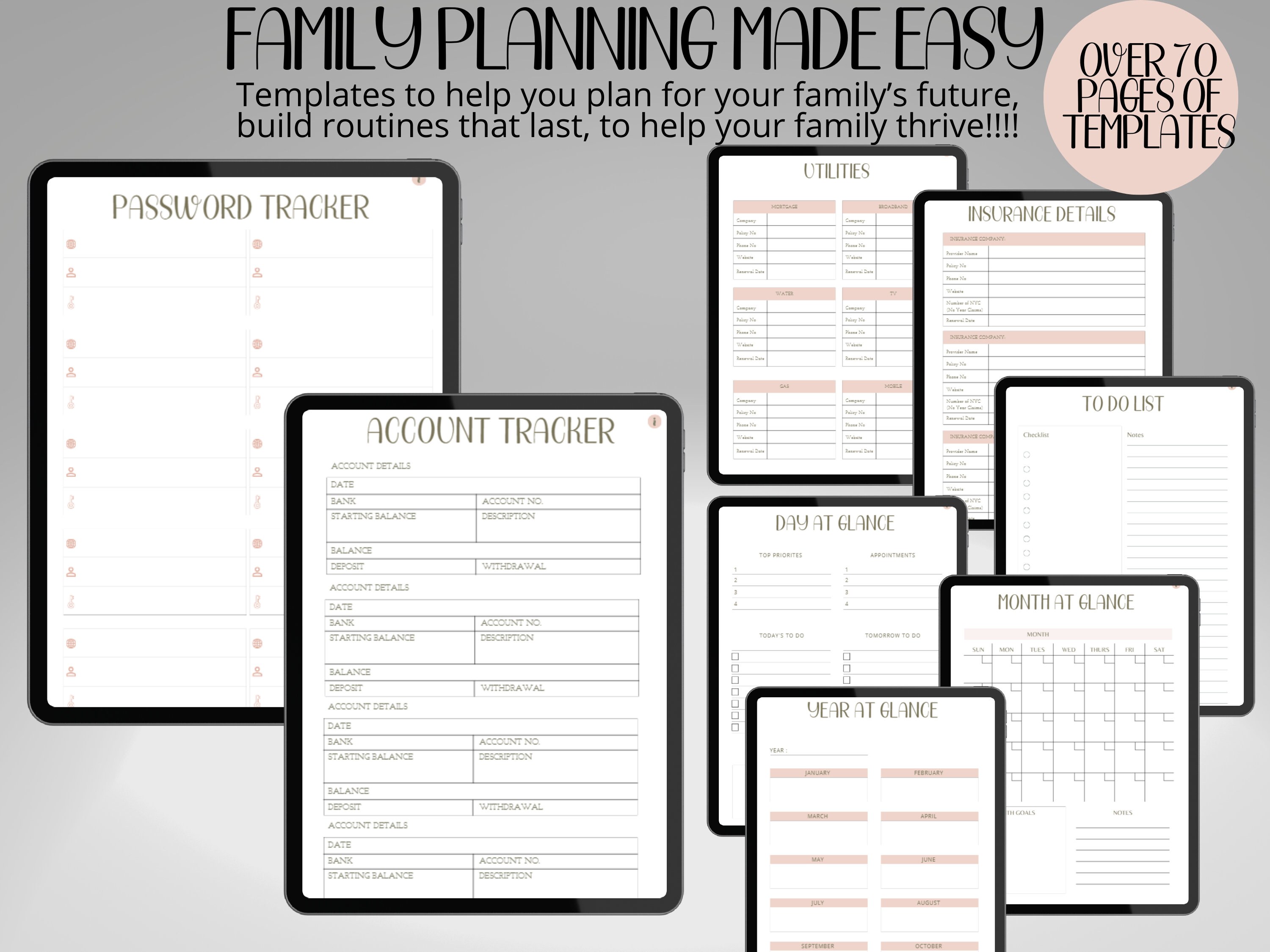 Household Planner Printable, Management Binder and Budget Organizer ...