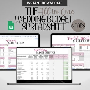 Wedding Budget Spreadsheet, Wedding Planner Google Sheets, Wedding Checklist, Wedding Planning Checklist, Wedding Planning Spreadsheet