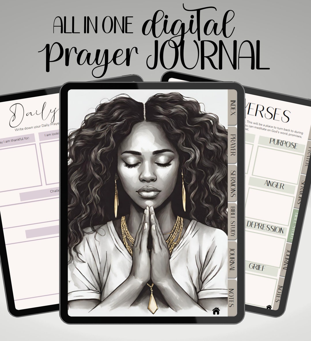 Prayer Journal & Bible Study - Digital Bible Reading Tracker ...