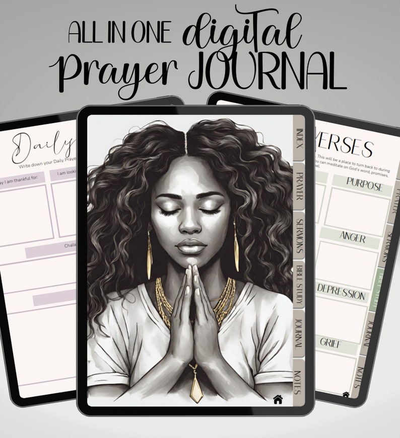 Prayer Journal Printable, Prayer Journal Digital, Bible Journaling