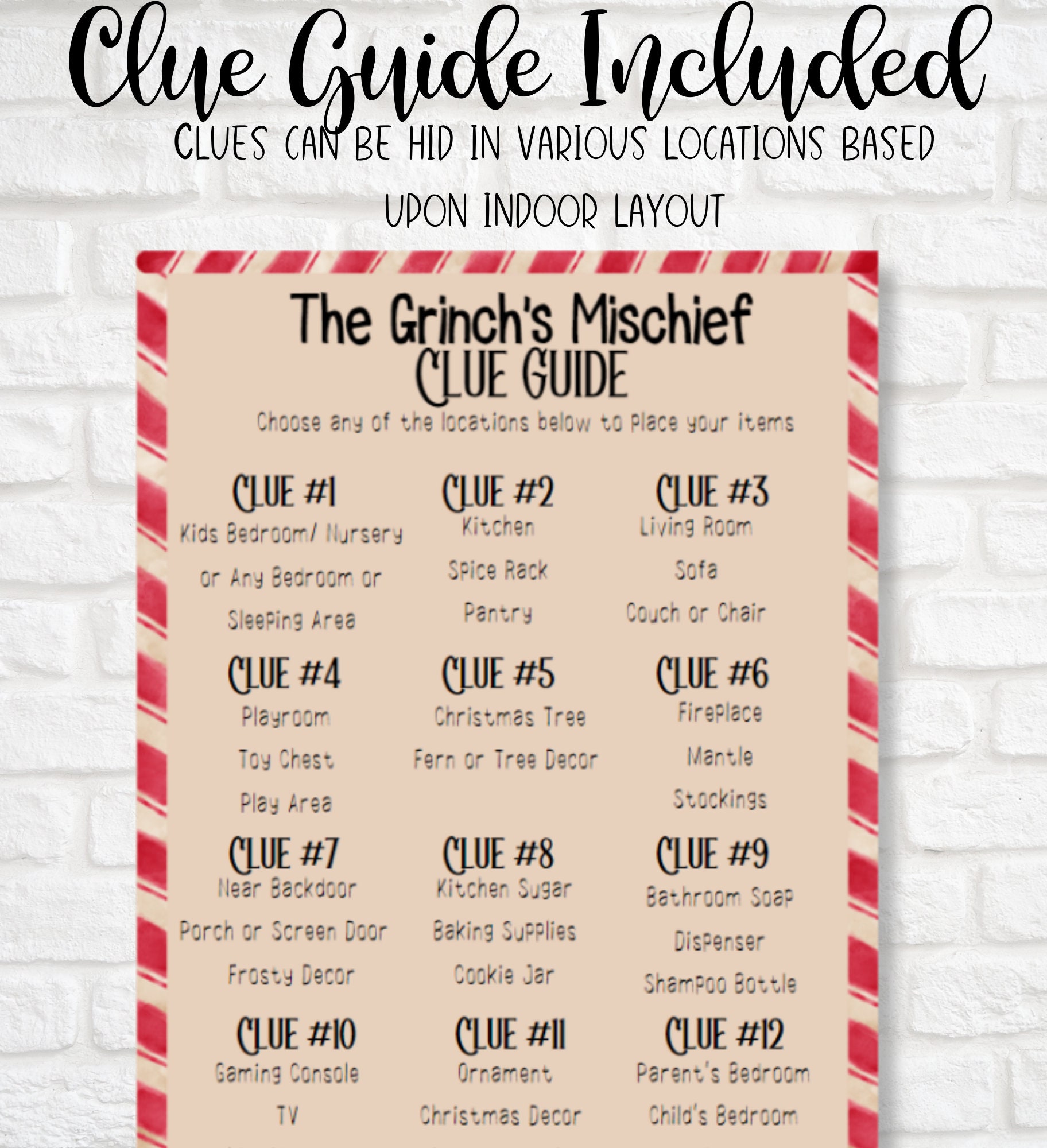 Christmas Scavenger Hunt Printable - Christmas Treasure Hunt - Kids ...