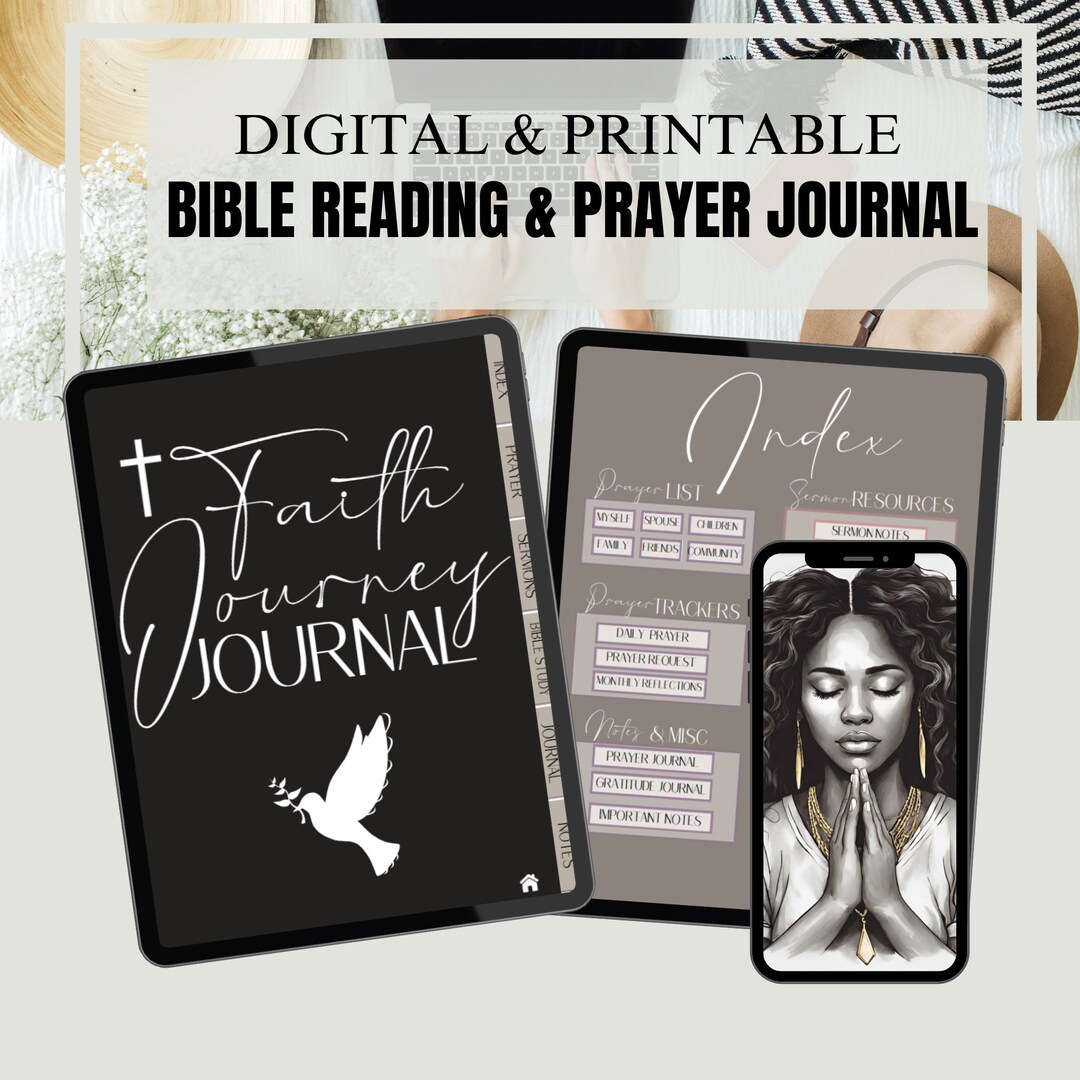 Digital Prayer Journal: Bible Study & Sermon Notes (digital Download ...