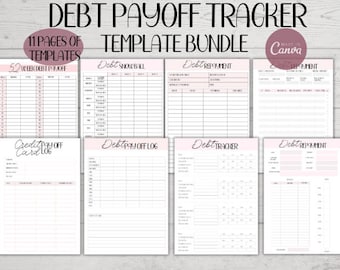 Debt Payoff Tracker, Digital Debt Tracker, Credit Card Tracker, Credit Tracker, Credit Card Log, Credit Card Payoff, Printable Debt Tracker