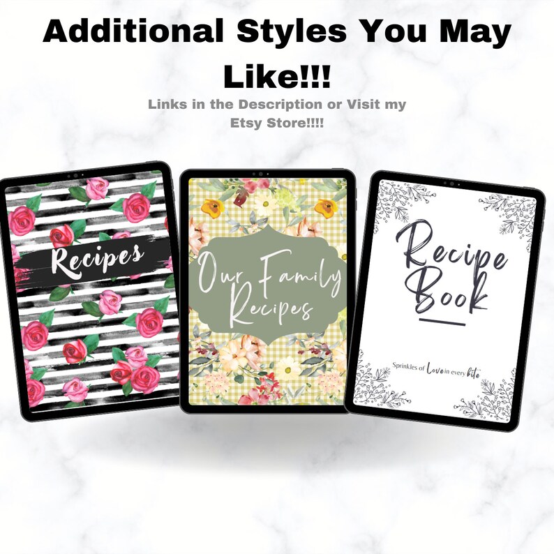 EDITABLE Recipe Binder Template Printable Recipe Template Etsy