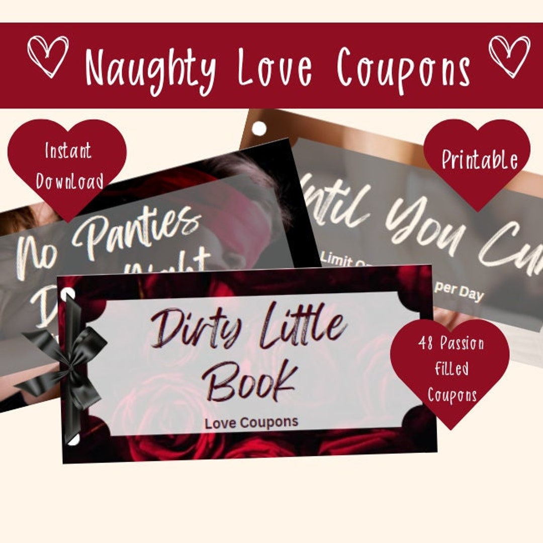 PRINTABLE Naughty Coupon Book, Sex Coupons, Love Coupons, Gifts for Him, Gifts for Her ...
