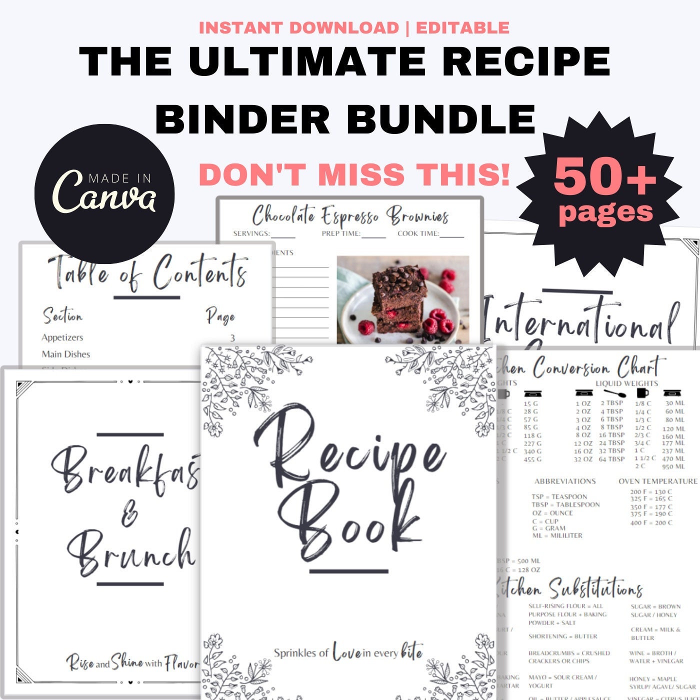 blank recipe book template – Iddem