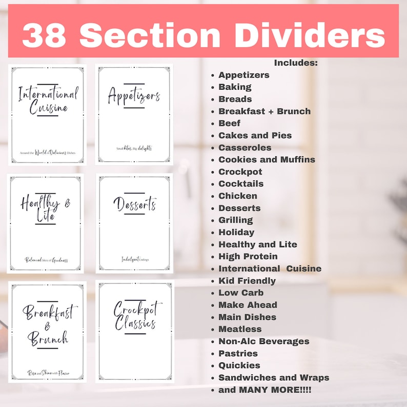 EDITABLE Recipe Binder Template PDF Recipe Template Recipe Etsy EDITABLE Recipe Binder Template PDF Recipe Template Recipe Etsy