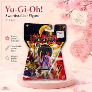 Yu-Gi-Oh ! Mini figurine Swordstalker B2080 - Mattel série 5, 2002 Blister scellé avec Holo-Tile