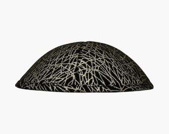 Quipás/Yarmulkes personalizados em folha metálica para atacado – Quipás bordadas sob medida para casamentos e Bar Mitzvá – Yarmulkes para eventos no atacado