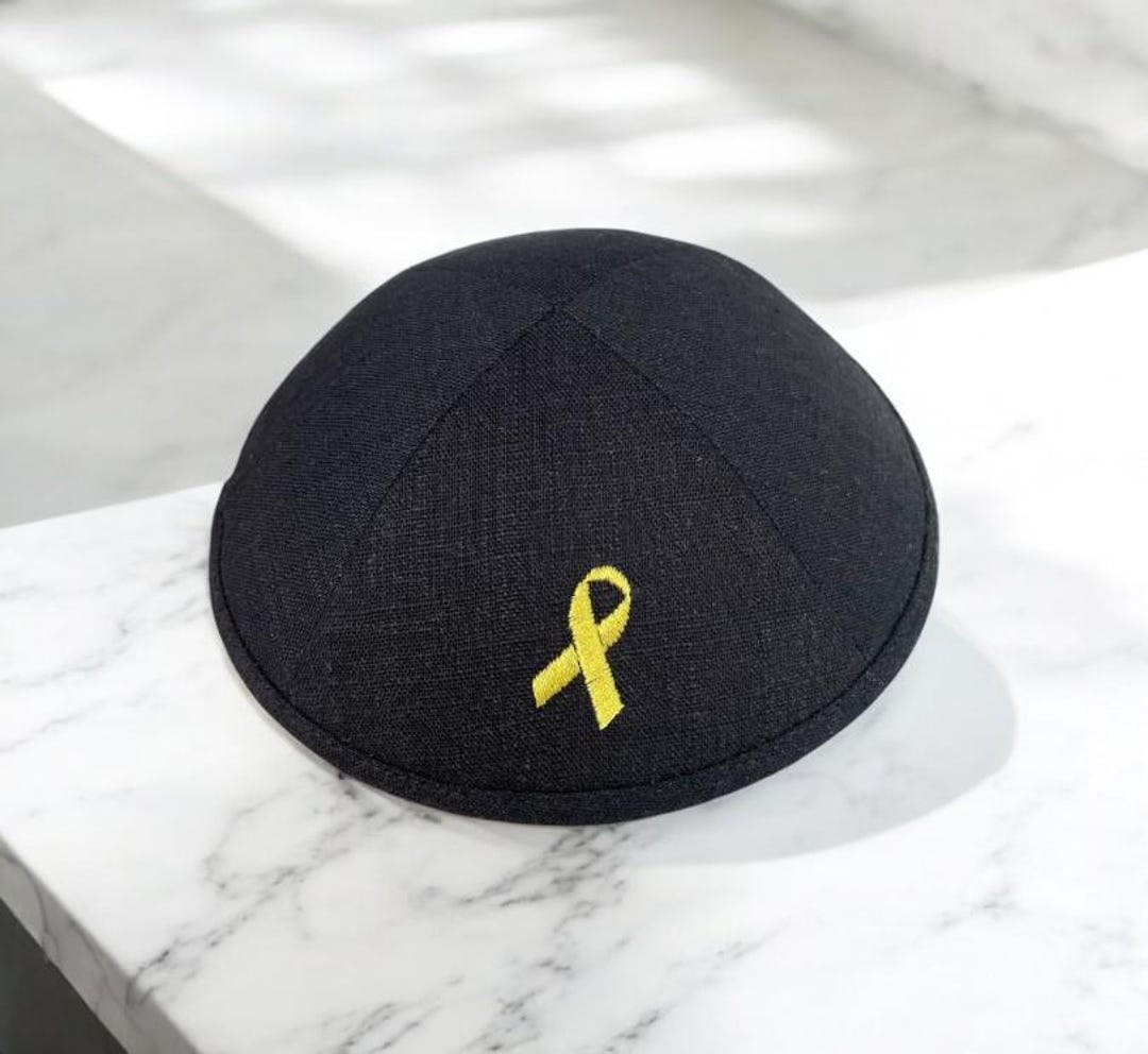 Bring Them Home Kippah, Yellow Ribbon Kippah, Jewish Prayer Cap for ...