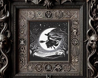 Gothic Witch Cross Stitch Pattern: Spooky Xstitch PDF (Digital Download)