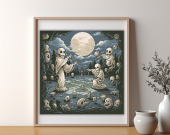 Halloween Ghost Cross Stitch Pattern: Spooky Stitching Delight (PDF Pattern)