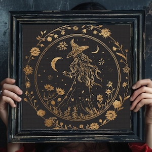 Kreuzstichmuster „Gold Witch“: Gothic Spooky Xstitch (PDF)
