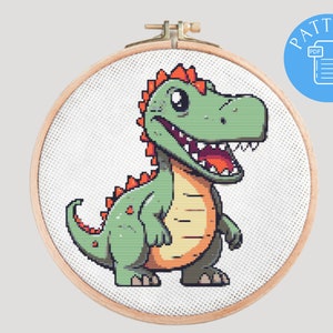 Unique Cross Stitch Pattern - Dinosaur Adventure