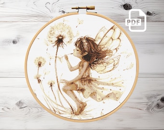 Magic Fairy Cross Stitch Pattern: Whimsical Fantasy Chart (PDF)