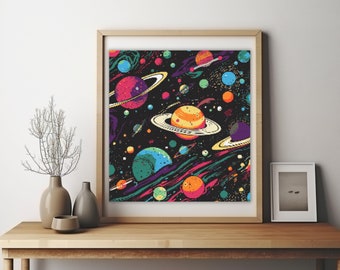 Abstract Space Galaxy Cross Stitch PDF Pattern