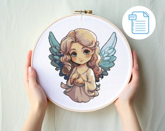 Angel Cross Stitch Pattern: Divine Elegance (PDF)