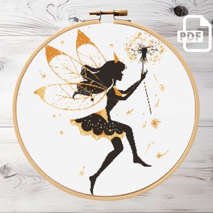 Magic Fairy Cross Stitch Pattern | Magic xstitch | Fantasy Chart | Creepy Xstitch PDF |  Digital Cross Stitch Pattern PDF