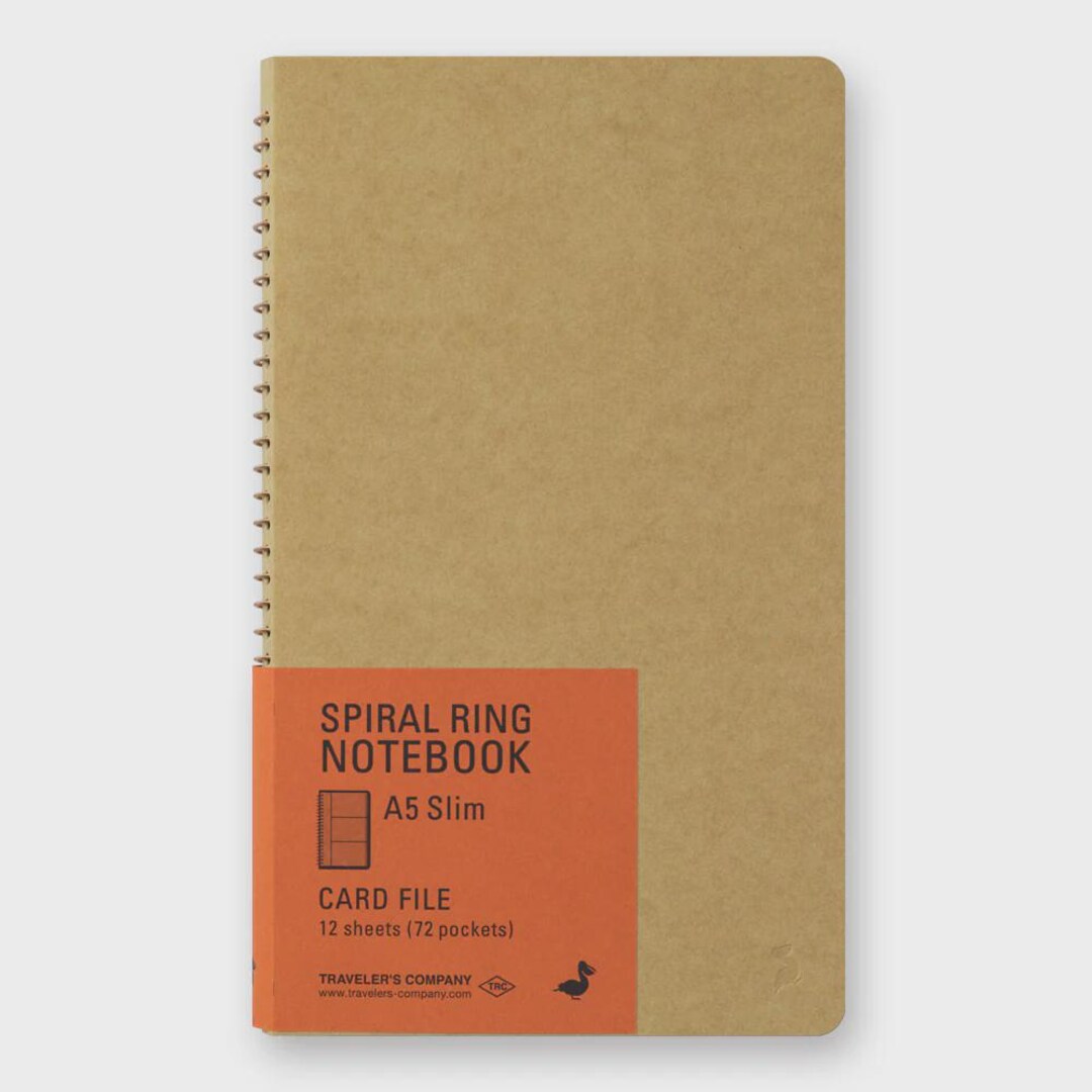TRAVELER'S COMPANY ノート Traveler's Company Spiral Ring Note A5 Card File - Etsy