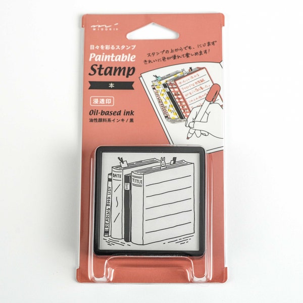 Midori Pre-Inked Block Stamp- Book