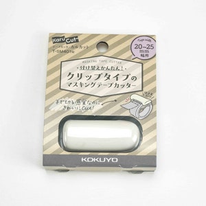 Karu Cut Washi Tape-snijder met clip 20~25 mm - wit