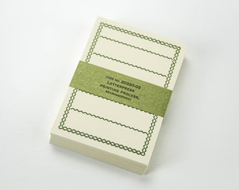 Tarjetas de memorándum impresas con tipografía