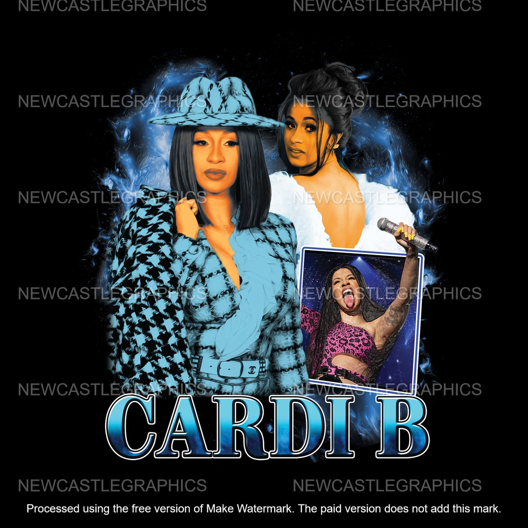 Cardi B Art Png, T-shirt Design, Bootleg Tees Design, Ready to Print ...