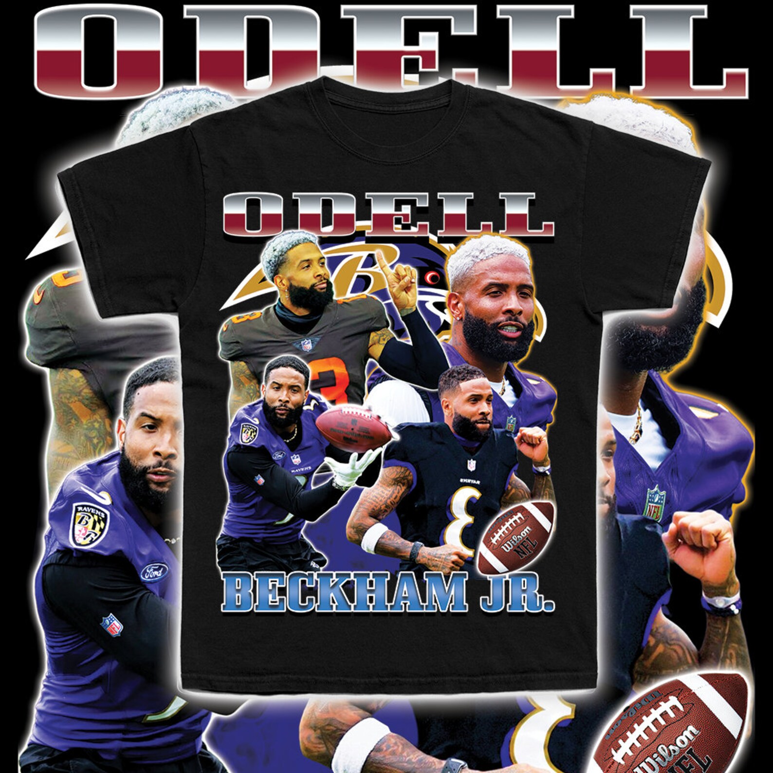 Odell Beckham Jr, T-shirt Design, 300 DPI PNG File, Ready to Print ...