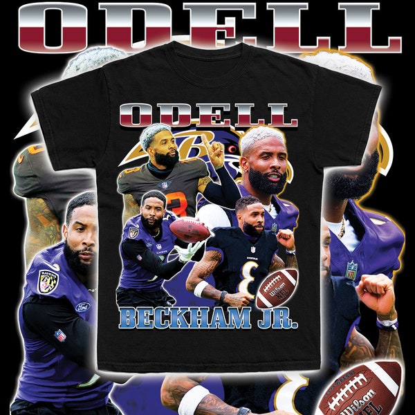Odell Beckham Jr, T-Shirt Design, 300 DPI PNG file, ready to print, Football Bootleg Png