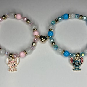 Stitch and Angel matching bracelets