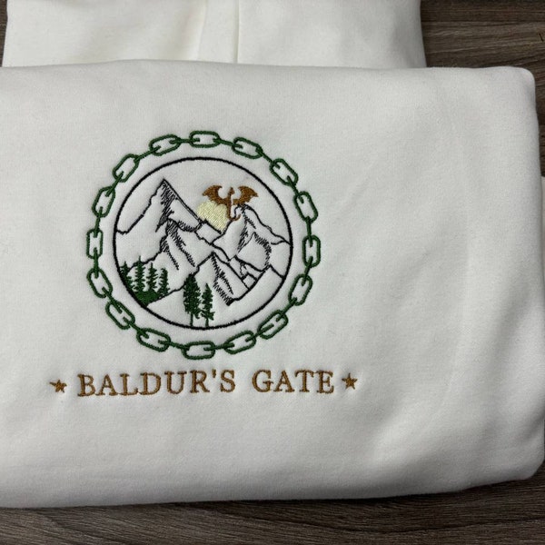 Baldurs Gate 3 Adventure Awaits Embroidered Sweatshirt, Astarion High Elf Shirt, Astarion Bulders, Outdoor Adventure, Spellcaster EH322