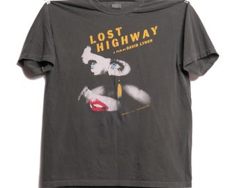 Lost Highway David Lynch Movie Patricia Arquette Mechanic Murder Mystery Horror Criterion Twin Peaks Creator Avant-Garde Faded Tee Shirt XL