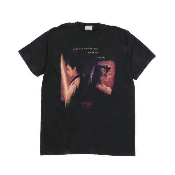 Star Wars Episode II Attack of the Clones Natalie Portman Padme Amidala Anakin TShirt 2002 Movie Fantasy Adventure Sci-Fi Tee - Medium