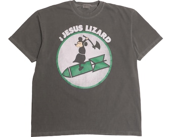 The Jesus Lizard Tee Noise Art Post Punk New Wave Austin Texas Mouse Bomb Axe Alternative Rock Noise Grunge Band Faded Shirt - Medium