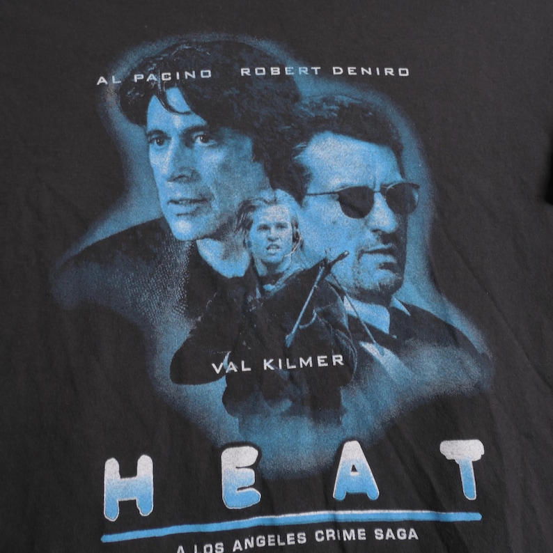 Heat Movie Tee Michael Mann 1995 Los Angeles Crime Noir Drama Robert Deniro Al Pacino Val Kilmer Bank Heist Epic Action Film Tee Shirt - XL image 4