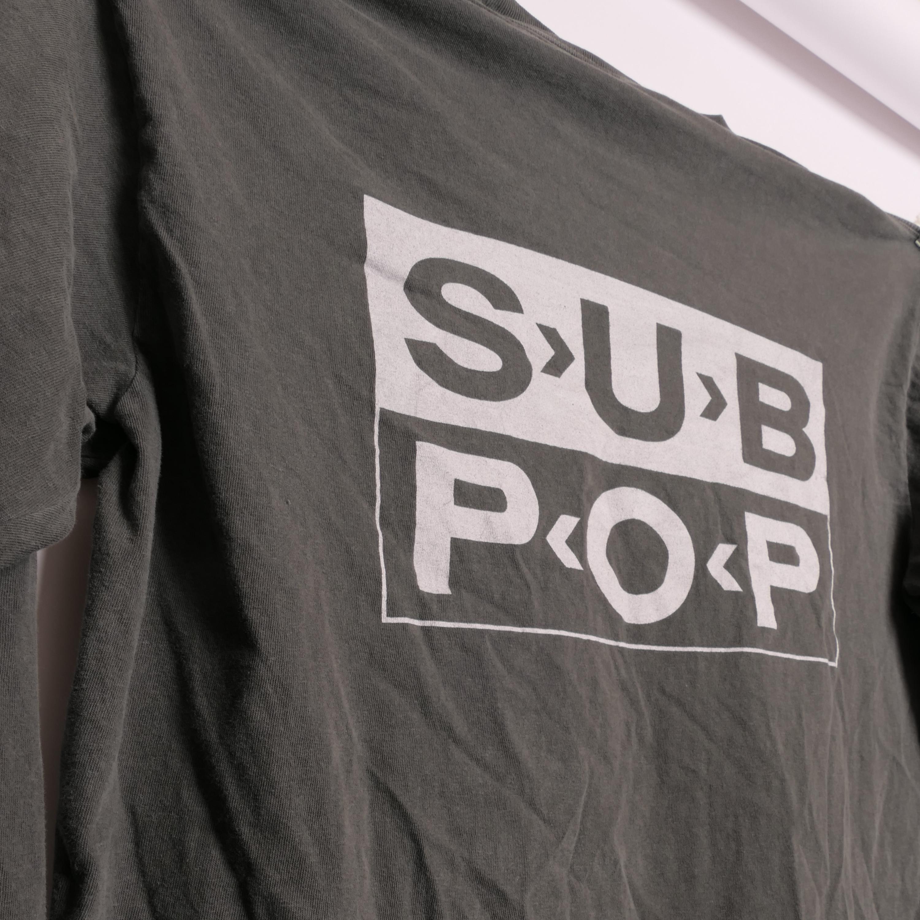 Loser Sub Pop Long Sleeve Tee Seattle Record Label Band Faded Tour