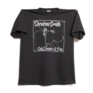 Christian Death Only Theatre of Pain Tee Shirt Heavy Progressive Post Deathrock Alternative Grunge Rock Punk Ultra Faded T-Shirt Size XL
