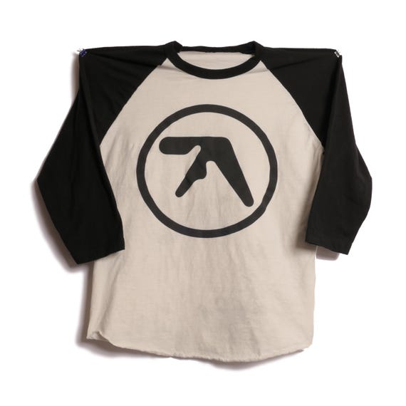 Aphex Twin Raglan Baseball Tee Ultra Faded Electronic EDM Jungle