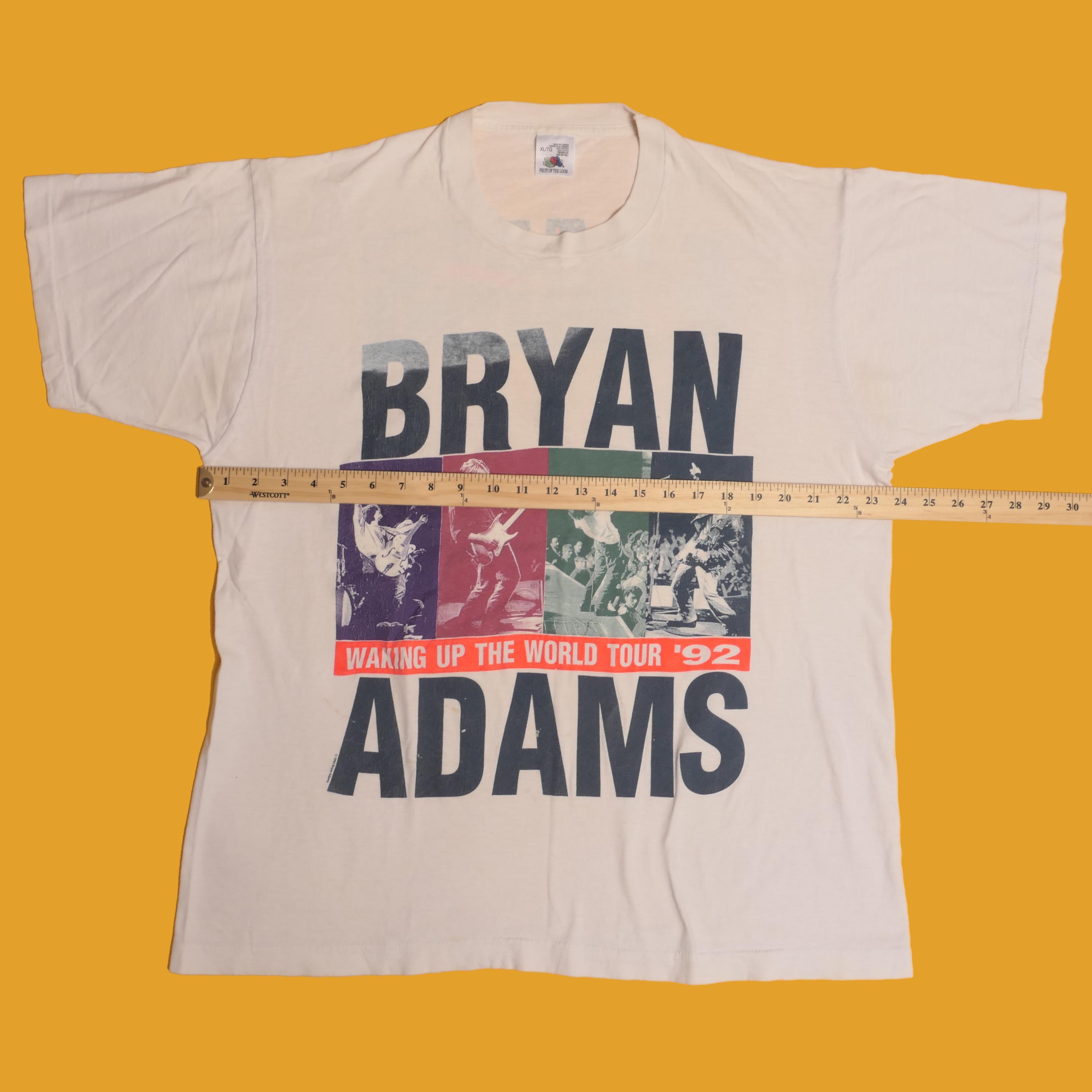 Vintage Bryan Adams Waking up the World 1992 World Tour Tee Shirt