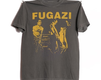 FugaziRepeater-T-Shirt eingeborene Band-Heavy Diet of NICHTS Post Punk Alternative Rock Indie Schwergewicht Boxy Fit Ultra Faded Shirt - Medium