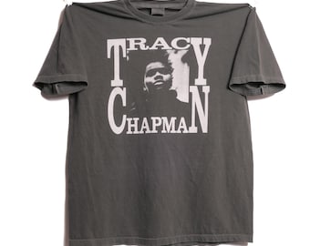 Tracy Chapman Crossroads Tee Singer Songwriter Band Fast Car Single, Matters of the Heart, New Beginning Tour Faded Heavyweight Shirt - XL