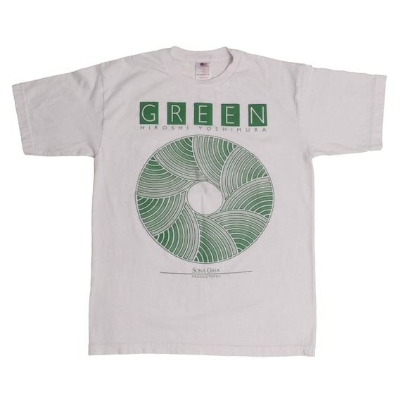 Hiroshi Yoshimura Green Album Band Tee Boxy Fit Japanese Ambient
