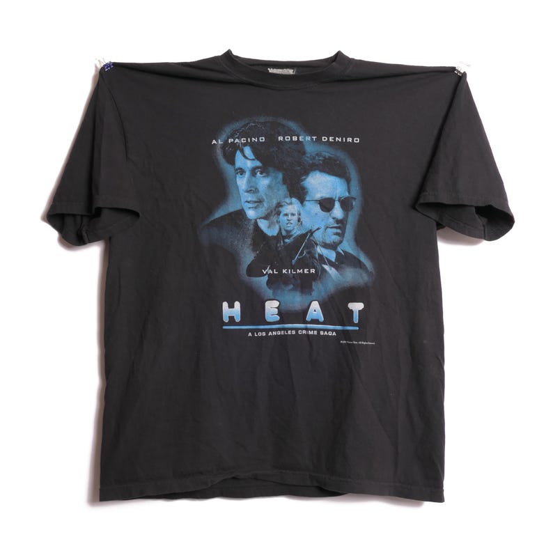 Heat Movie Tee Michael Mann 1995 Los Angeles Crime Noir Drama Robert Deniro Al Pacino Val Kilmer Bank Heist Epic Action Film Tee Shirt - XL image 1