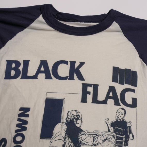Black Flag Nervous Breakdown Raglan Baseball Tee … - image 4