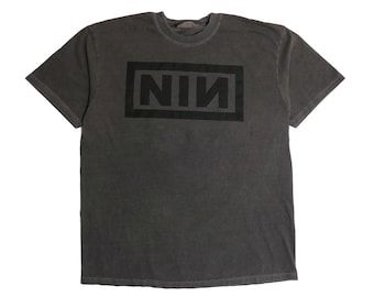 Nine Inch Nails NIN Downward Spiral Band Tee Industrial Post Metal Experimental Metal Ultra Faded Boxy Glam Rock Alternative Shirt - XL