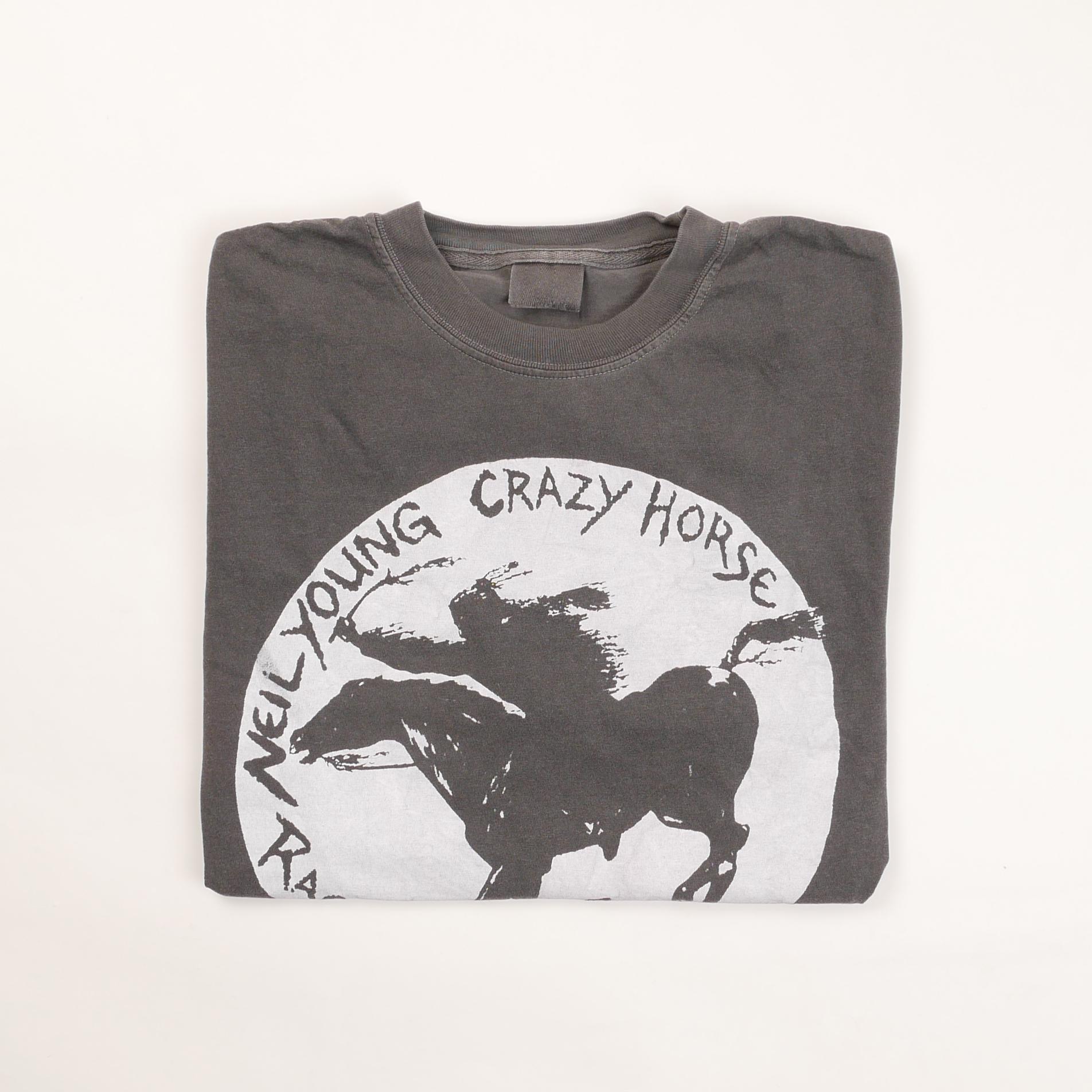 Neil Young Crazy Horse Ragged Glory Tee Indian Horse Vintage