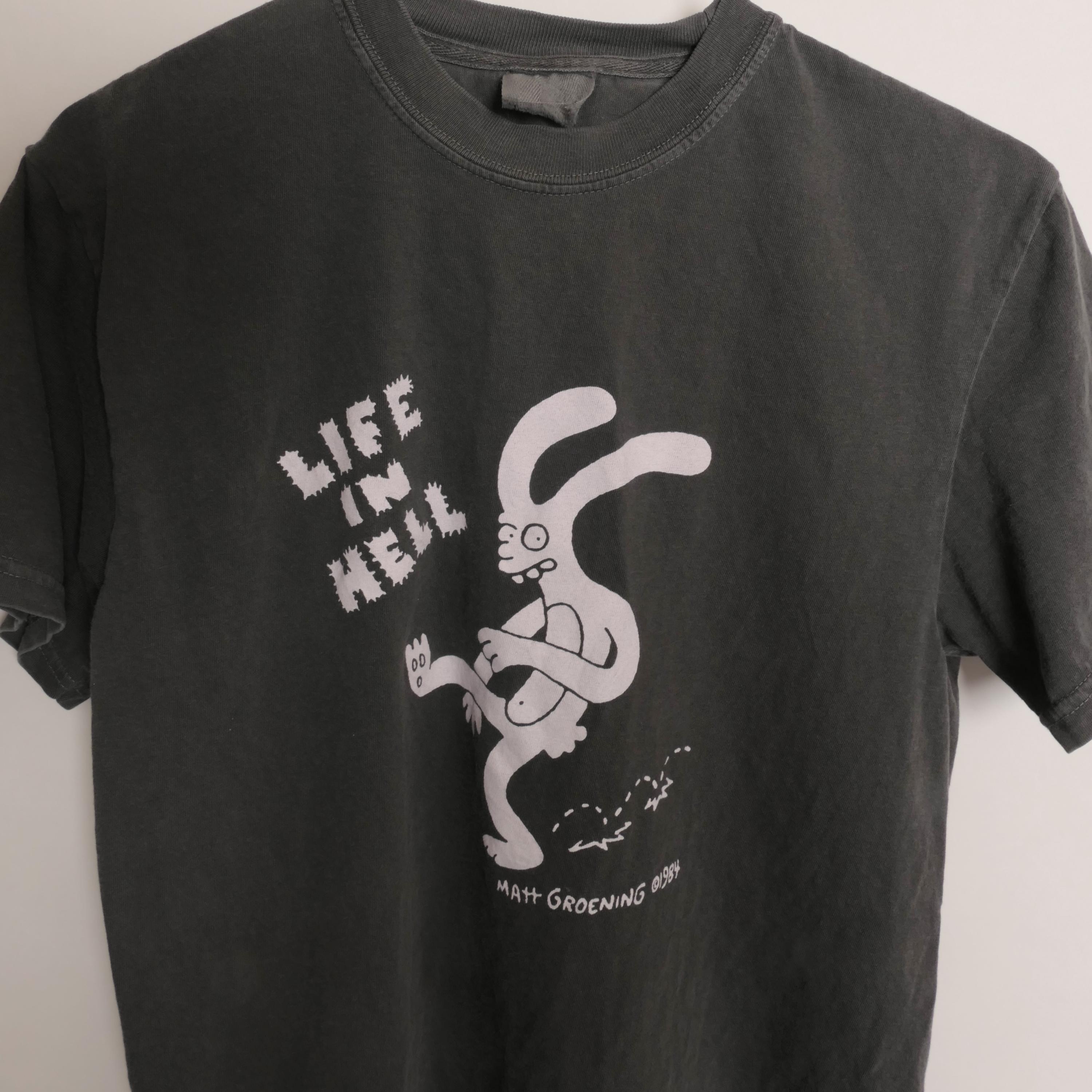 Life in Hell Matt Groening Tee Shirt Underground Comic Book Bunny