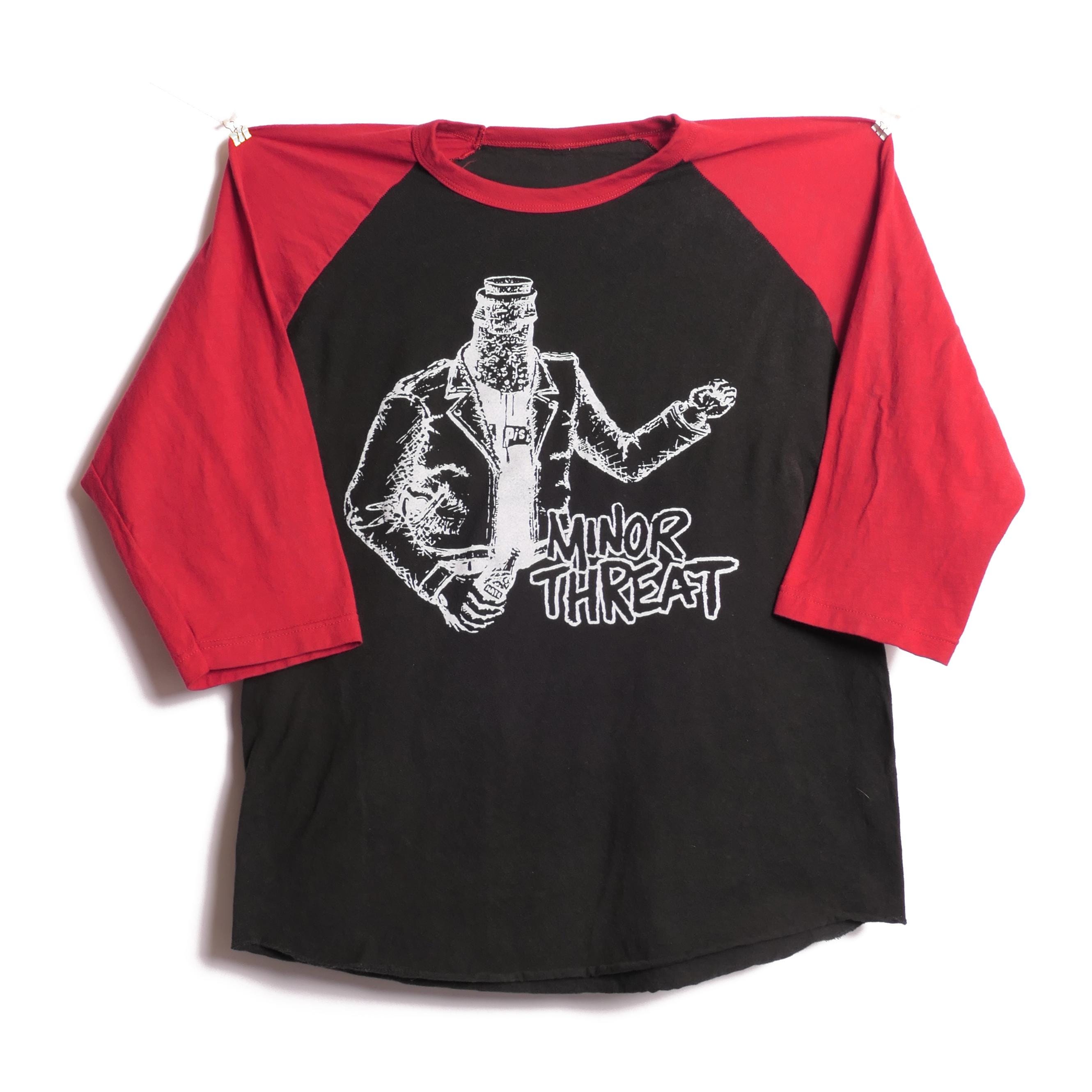 MINOR THREAT Out of Step Tシャツ 赤ライン Punk Band T-shirt Minor Threat 'Out Of Step' T-Shirt - 100% Cotton
