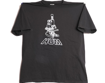 HUM Microscope Logo Tee 12 Inch Records Band Shirt Astronaut Tour Metal Post Punk Alternative  Rock Grunge Album Shoegaze - XL