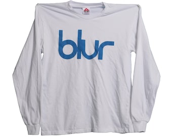 Blue UK Band Vintage Long Sleeve Tee Leisure Madchester shoegaze Modern Life Is Rubbish Parklife The Great Escape Royal Blue Logo Ultra Soft